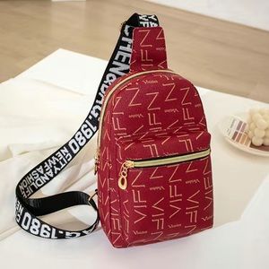 Letter Graphic Sling Bag, Casual Crossbody Chest Bag
